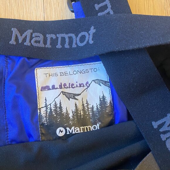 MARMOT Kids Snow Pants/Ski Bibs Size Small - Picture 5 of 7